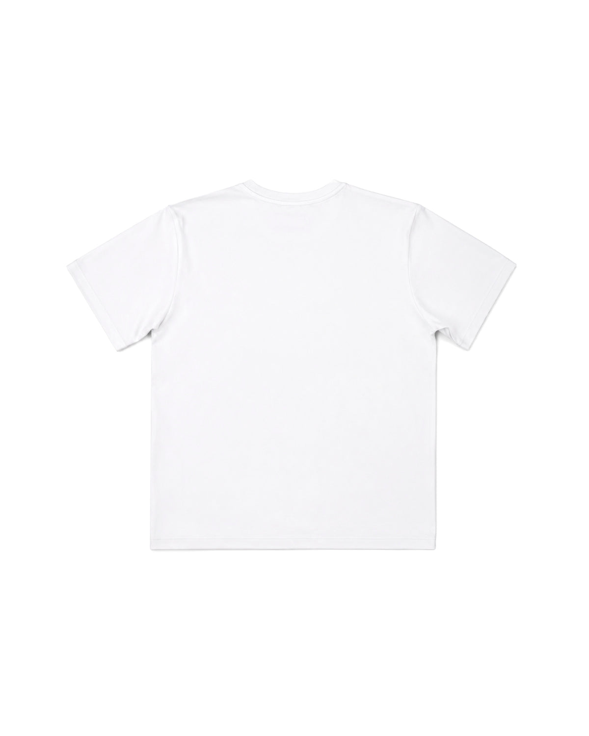 White Negroni Tee laid flat, back, plain with no print